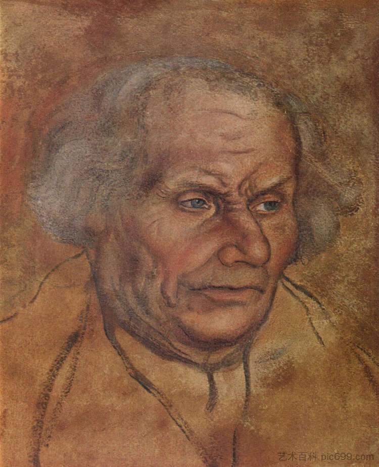 路德父亲的肖像 Portrait of Luther's Father (1527; Germany ),大·卢卡斯·克拉纳赫