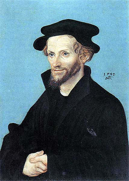 菲利普·梅兰希通的肖像 Portrait of Philipp Melanchthon (1543; Germany  )，大·卢卡斯·克拉纳赫