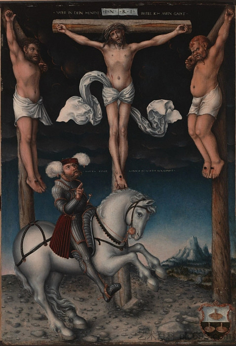 与皈依的百夫长一起受难 The Crucifixion with the Converted Centurion (1538; Germany  )，大·卢卡斯·克拉纳赫