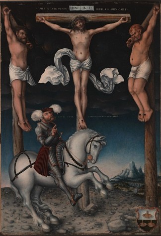 与皈依的百夫长一起受难 The Crucifixion with the Converted Centurion (1538; Germany                     )，大·卢卡斯·克拉纳赫