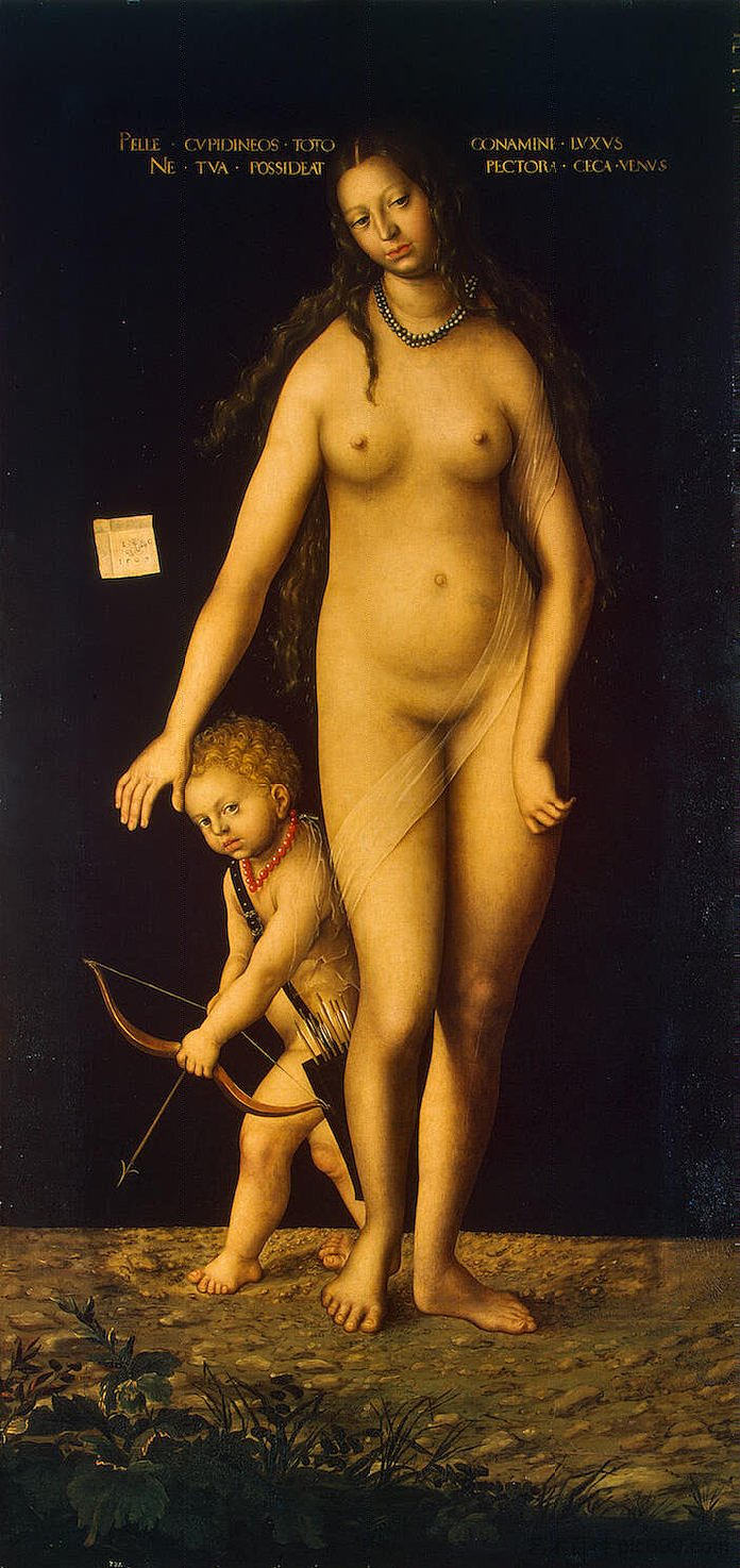 维纳斯和丘比特 Venus and Cupid (1509; Germany  )，大·卢卡斯·克拉纳赫