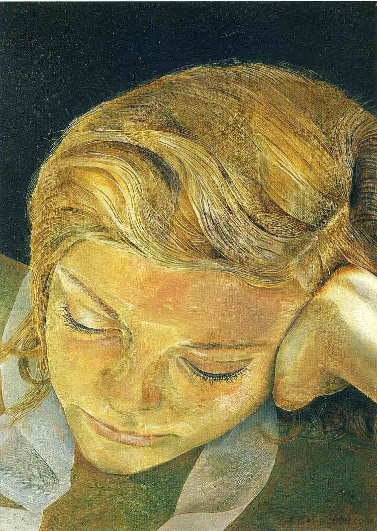 女孩阅读 Girl Reading (1952)，卢西安·弗洛伊德