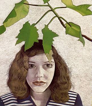 有树叶的女孩 Girl with Leaves (1948)，卢西安·弗洛伊德