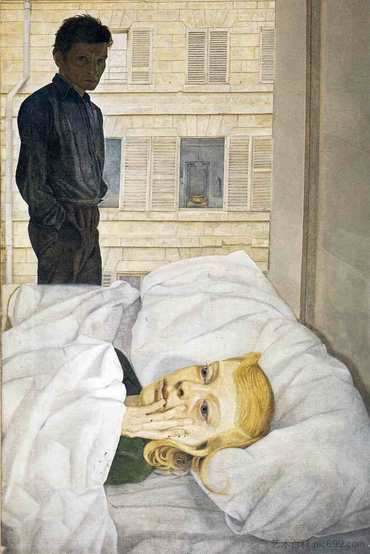 酒店卧室 Hotel Bedroom (1954),卢西安·弗洛伊德