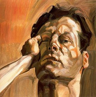 男人的头，自画像 Man’s Head, Self Portrait (1963)，卢西安·弗洛伊德