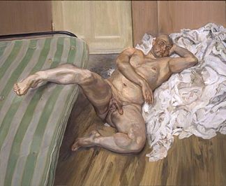 抬腿的男人 Man with Leg Up (1992)，卢西安·弗洛伊德