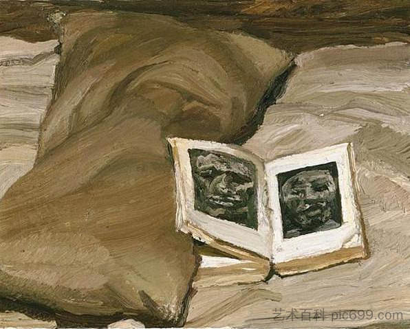 静物与书 Still-Life with a Book (1991 - 1992)，卢西安·弗洛伊德