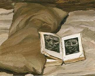 静物与书 Still-Life with a Book (1991 – 1992)，卢西安·弗洛伊德