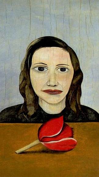 郁金香的女人 Woman with a Tulip (1945)，卢西安·弗洛伊德