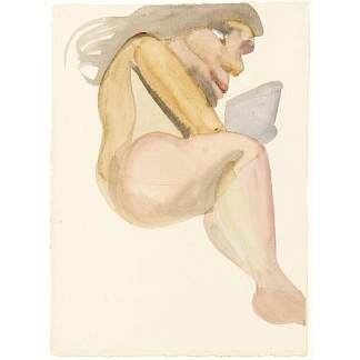 年轻女孩休息 Young Girl Resting (1960)，卢西安·弗洛伊德