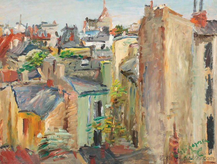 从旧金山格奥尔基广场看到的屋顶 Rooftops Seen from Sf. Gheorghe Square (1940),卢西恩·格里戈雷斯库