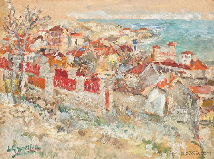 巴尔奇克朝向大海 Balchik Towards the Sea (1940)，卢西恩·格里戈雷斯库