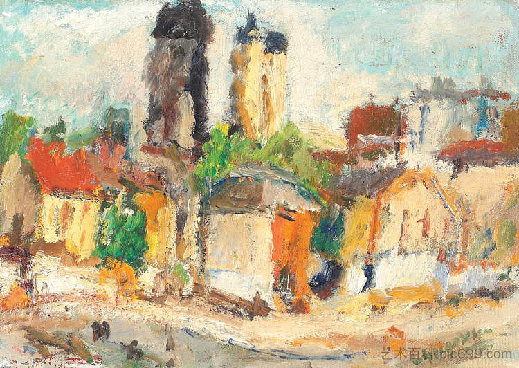布加勒斯特景观 Bucharest Landscape (1940),卢西恩·格里戈雷斯库