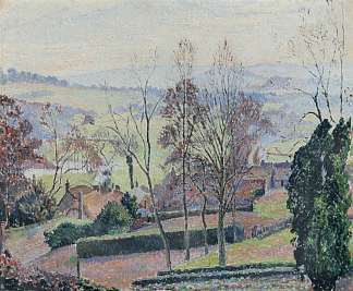 二月的早晨，威尔特郡东诺伊尔 A February Morning, East Knoyle, Wiltshire (1918)，吕西安·毕沙罗