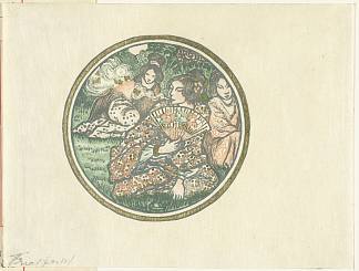 花园里的三个日本女人 Drie Japanse vrouwen in een tuin (1911)，吕西安·毕沙罗