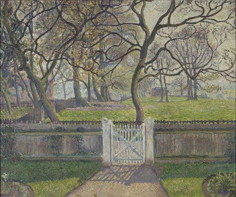 花园大门，埃平 The Garden Gate, Epping (1894)，吕西安·毕沙罗