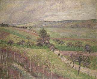 蒂尔斯维尔路，早春 The Thierceville Road, Early Spring (1893)，吕西安·毕沙罗