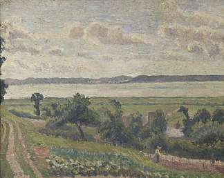 俯瞰哈弗勒尔河口 View over the Estuary, Harfleur (1903)，吕西安·毕沙罗