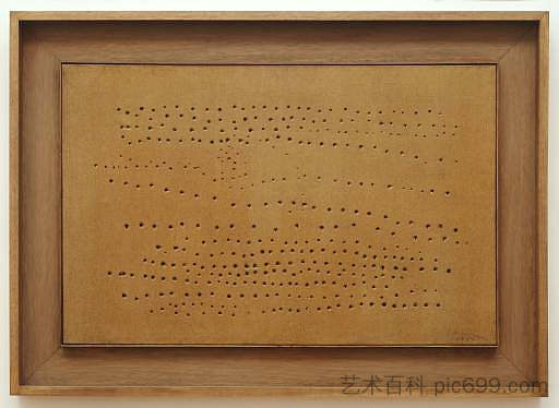 空间概念 Concept Spatiale (1949 - 1950)，卢齐欧·封塔纳