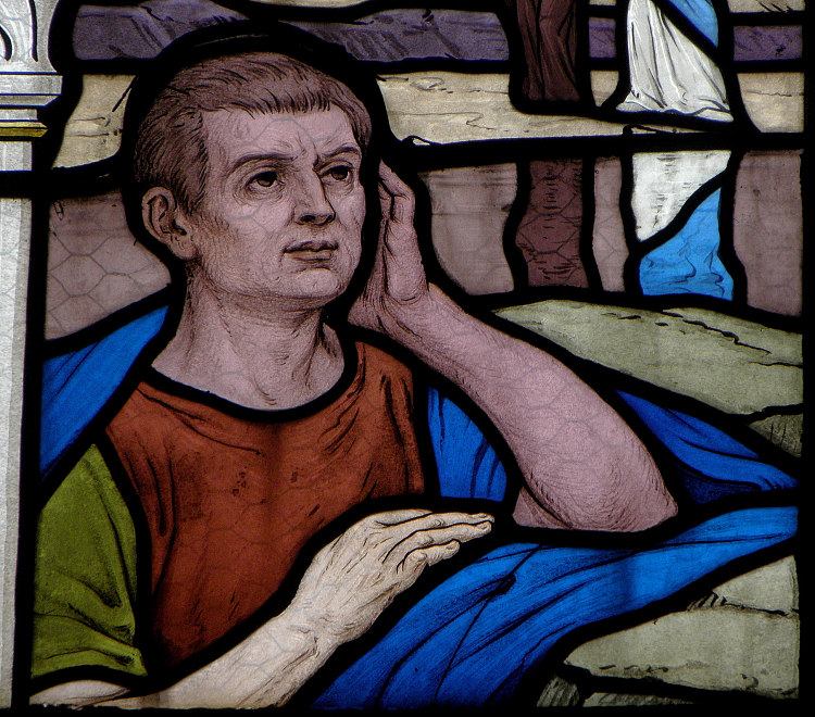 基督的生平。圣叙尔皮斯德富热尔教堂（局部） Life of Christ. Eglise Saint-Sulpice de Fougères (detail) (1919)，卢多维克·阿洛姆