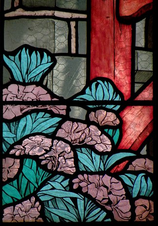 耶稣和撒玛利亚妇人。圣叙尔皮斯德富热尔教堂（局部） Jesus and the Samaritan woman. Eglise Saint-Sulpice de Fougères (detail) (1919)，卢多维克·阿洛姆