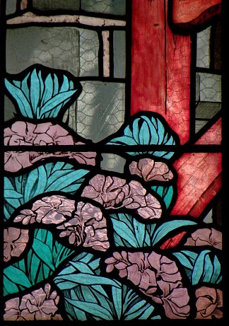 耶稣和撒玛利亚妇人。圣叙尔皮斯德富热尔教堂（局部） Jesus and the Samaritan woman. Eglise Saint-Sulpice de Fougères (detail) (1919)，卢多维克·阿洛姆