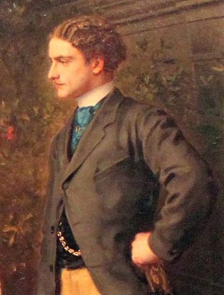 亚瑟·斯特劳斯伯格的肖像，从斯特劳斯伯格的全家福中剪下来 Portrait of Arthur Strousberg, cut out from the family portrait of the Strousberg (1870)，路德维希·克瑙斯