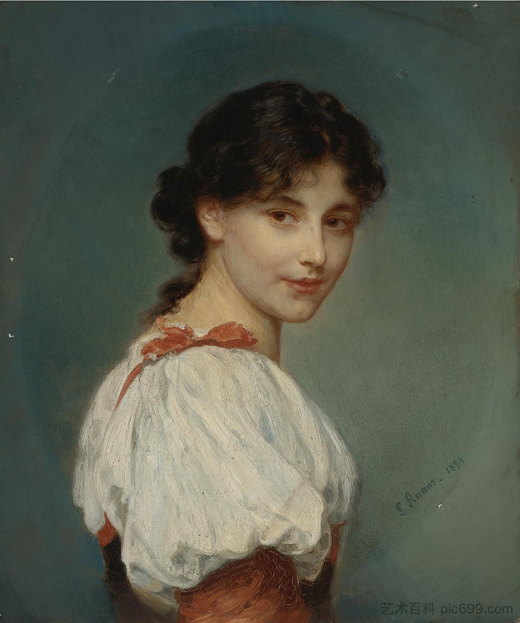 意大利女孩 Italian girl (1894)，路德维希·克瑙斯