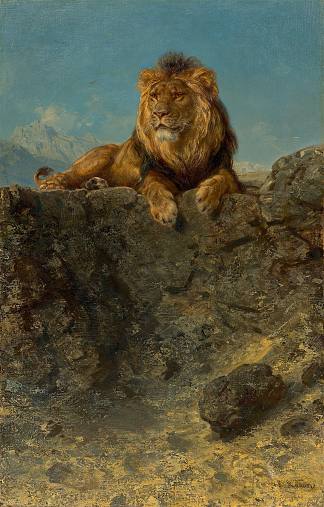 登基的狮子 Enthroned lion，路德维希·克瑙斯