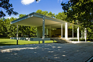 法恩斯沃思之家， 芝加哥 Farnsworth House,  Chicago (1945 – 1951)，路德维希·密斯·凡·德罗