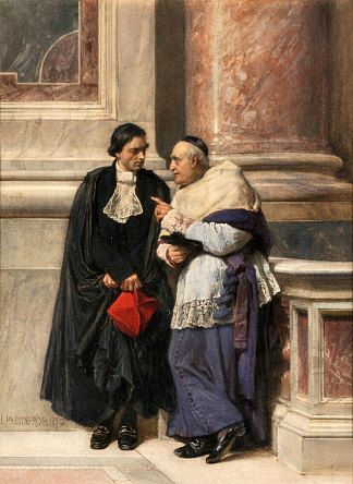 共同的自信 A shared confidence (1870; Rome,Italy                     )，路德维希·帕西尼