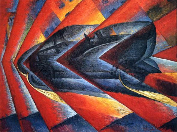 汽车的活力 Dynamism of a Car (1913)，路易吉·鲁索洛