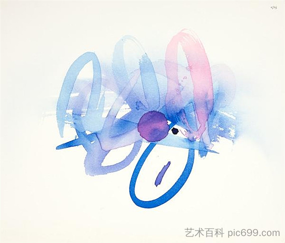 无题（紫色、粉色和蓝色） Untitled (Purple, pink and blue)，刘易斯费托