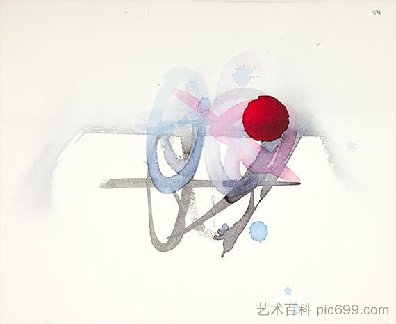 无题（红色、黑色、粉色和蓝色） Untitled (Red, black, pink and blue)，刘易斯费托