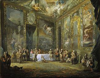 查理三世在宫廷前用餐 Charles III Dining before the Court (1775)，路易斯·帕瑞特·阿卡萨