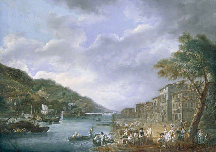 码头，奥拉维加，毕尔巴鄂 The Quay, Olaveaga, Bilbao (1786)，路易斯·帕瑞特·阿卡萨