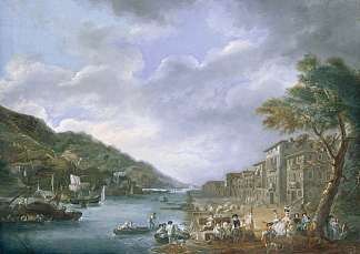 码头，奥拉维加，毕尔巴鄂 The Quay, Olaveaga, Bilbao (1786)，路易斯·帕瑞特·阿卡萨