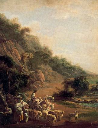 村庄场景 Village Scene (1786)，路易斯·帕瑞特·阿卡萨