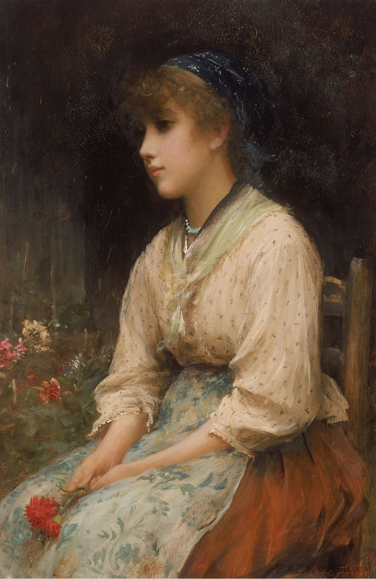 威尼斯花童 a Venetian Flower Girl (1877)，卢克·菲尔德斯