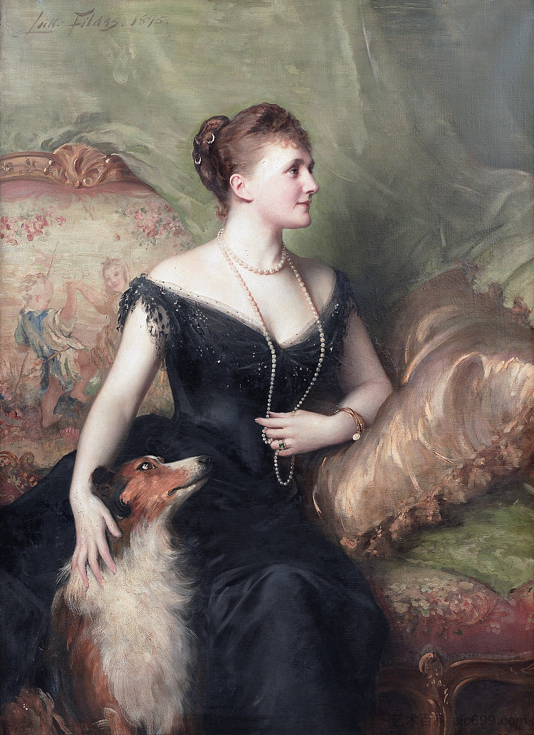 亚瑟·詹姆斯夫人 Mrs Arthur James (1895)，卢克·菲尔德斯