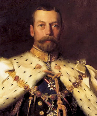 乔治五世身穿加冕礼袍的肖像 Portrait of George V in Coronation Robes (1911)，卢克·菲尔德斯