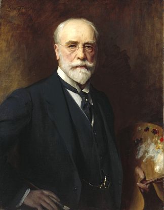 自画像塞缪尔·卢克·费尔德斯·拉爵士（1843-1927） Self-portrait Sir Samuel Luke Fildes Ra (1843-1927) (1911)，卢克·菲尔德斯