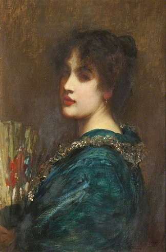 女人， 肖像 Woman, Portrait (1900)，卢克·菲尔德斯