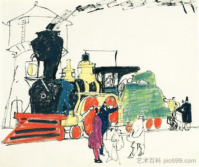 蒸汽火车 Steam Train (1908)，莱昂内尔·法宁格