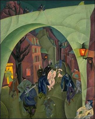 绿桥二期 The Green Bridge II (1916)，莱昂内尔·法宁格