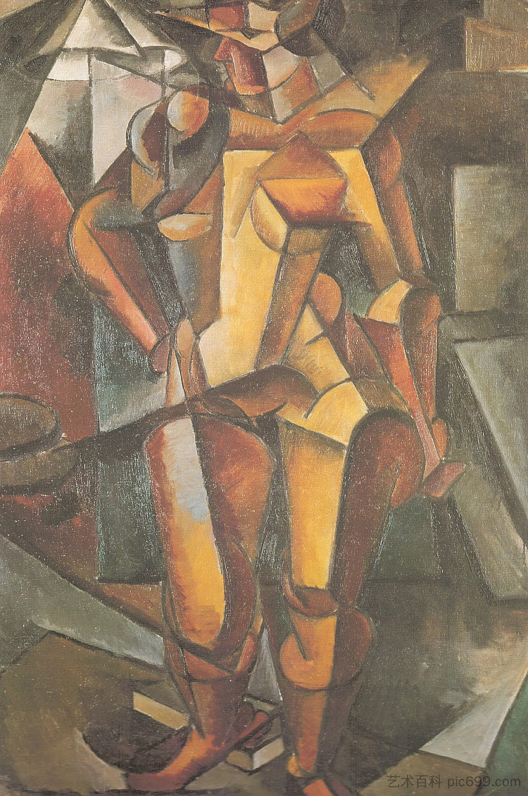 女模特 Female Model (1913)，柳博芙·波波娃