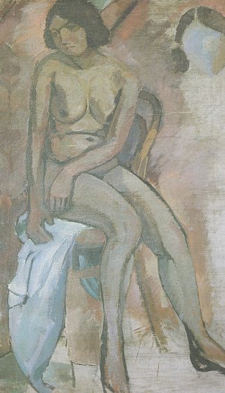 女模特 Female Model (1912)，柳博芙·波波娃