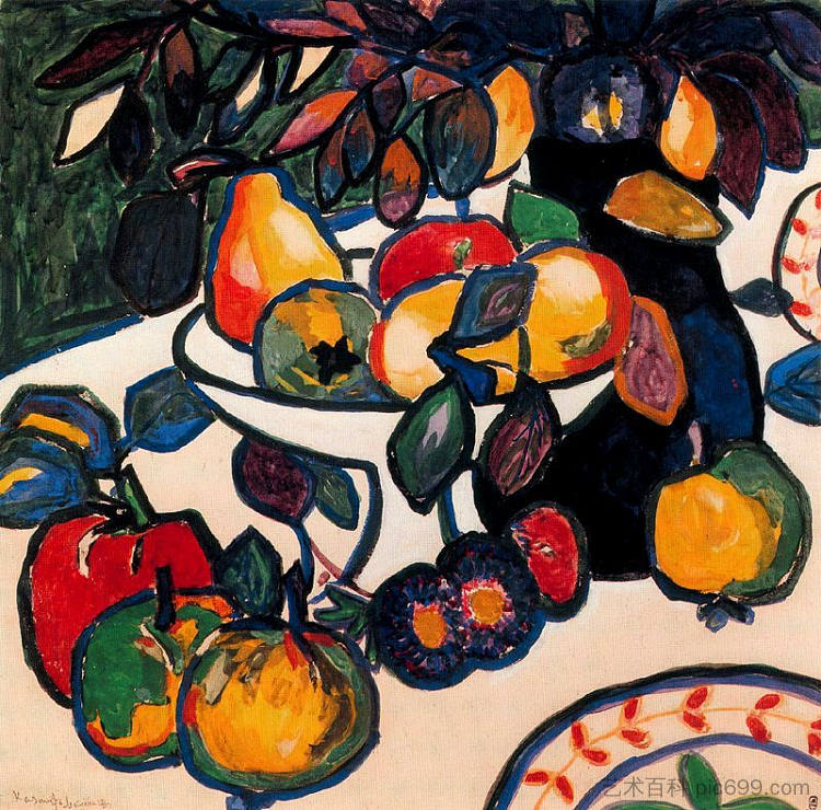 静物画 Still Life (1914)，柳博芙·波波娃