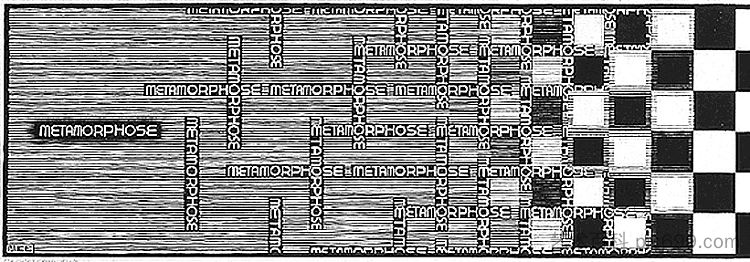 变形记II.节选1 Metamorphosis II excerpt 1 (1939)，莫里兹·柯尼利斯·艾雪