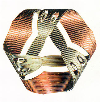 莫比乌斯大道 I Moebius Strip I (1961)，莫里兹·柯尼利斯·艾雪